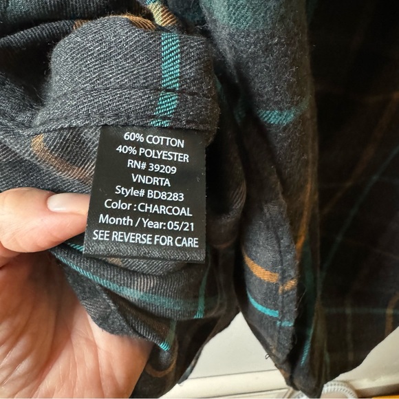 Men’s BURNSIDE lightweight button-up shirt L - Picture 3 of 9